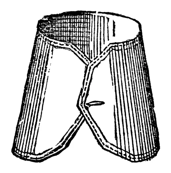 Манжета Частиною Рукава Вінтажної Лінії Малюнка Або Гравірування Ілюстрації — стоковий вектор