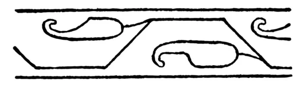 波斯设计的周边文明已经非常重要 本文涵盖了波斯的艺术 复古线条绘画或雕刻 — 图库矢量图片