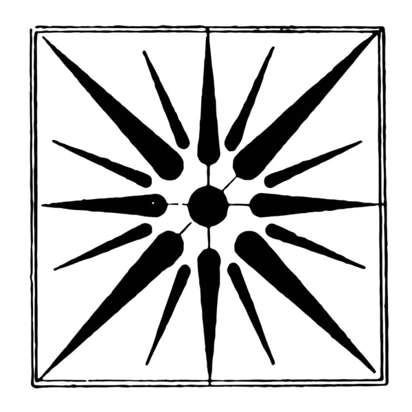 Estrella Griega Son Propylea Atenas Dibujo Línea Vendimia Ilustración Grabado — Vector de stock