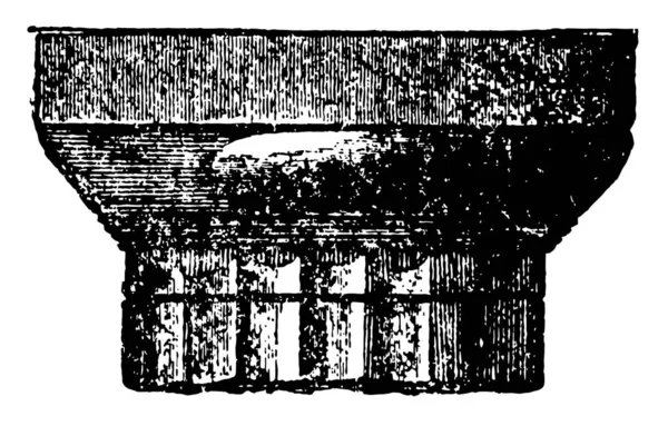 5つの注文のうちの2番目の建築では トスカーナとイオニアの間で ヴィンテージラインの図面や彫刻イラスト — ストックベクタ