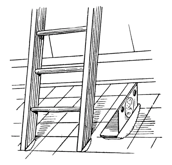 Deze Afbeelding Vertegenwoordigt Staal Ladder Schoen Die Niet Meer Bepaalde — Stockvector