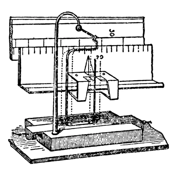 Cette Illustration Représente Slider Kelvin Ampere Balance Bord Supérieur Étagère — Image vectorielle