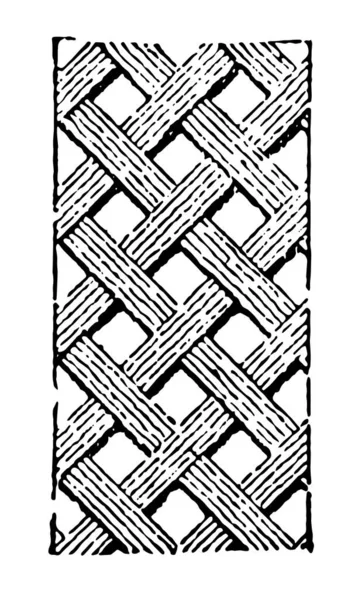 새겨진된 인터레이스 패턴은 빈티지 그림에서 — 스톡 벡터