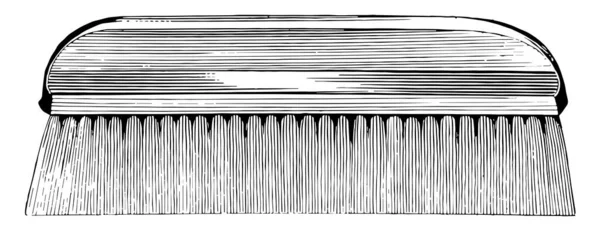 Cette Illustration Représente Fonction Brosse Lissage Dessin Ligne Vintage Illustration — Image vectorielle