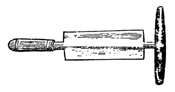 Questa Illustrazione Rappresenta Curry Knife Che Una Lama Rettangolare Doppio — Vettoriale Stock