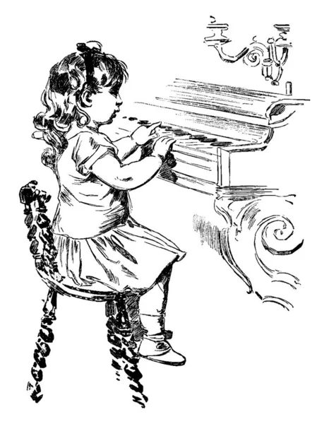 Malá holka sedí na židli ilustrace Stock vektory, Royalty Free Malá holka  sedí na židli ilustrace Ilustrace | Depositphotos