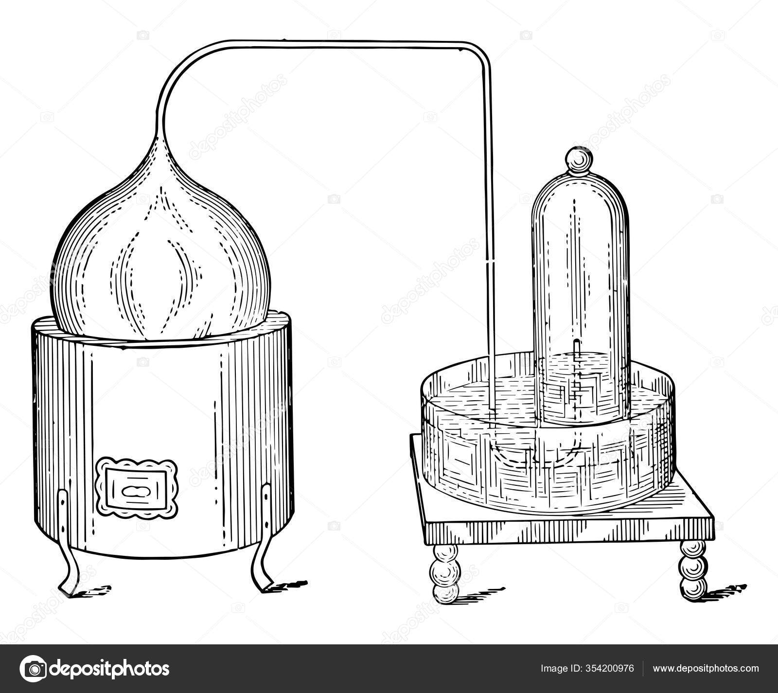 Montaje usado por Lavoisier para calentar mercurio. 39