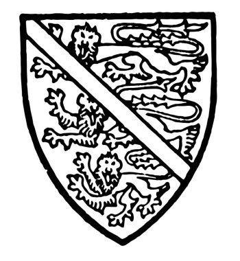 Lancaster İngiltere Kralı'nın bir baston masmavi, çizim veya şekil oyma vintage çizgi fark ile.