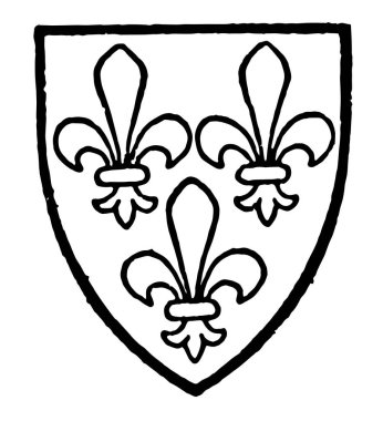 Peyferner gümüş üç fleur-de-lys samur, çizim veya şekil oyma vintage çizgi delik.