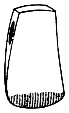 Bu resimde bir kenar araçları, vintage çizgi çizme veya oyma illüstrasyon ilk Amerikan gelişmeler oldu kama balta temsil eder..