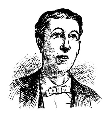 Bu resim, çizim için vintage veya oyma illüstrasyon umut ifadelerini belirtti papyon adamla.