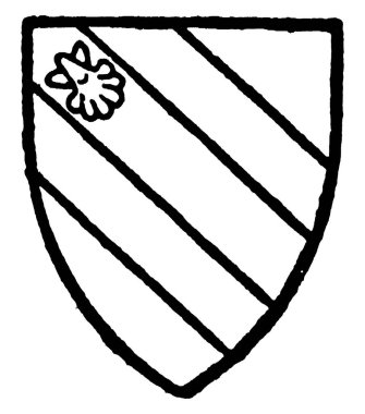 Tracy altın iki vurgun gules tarak samur, vintage çizgi çizme veya oyma illüstrasyon ile delik.