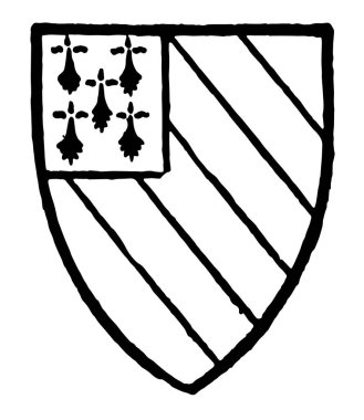 Bishopsdon altı parça veya altın Bendy ve masmavi bir çeyrek Ermin ile bu kilise aracılık barış anlaşmasını eleştirilen devam eden tıkanıklık ve çağırdı vatandaşlar, vintage çizim veya gravür çizim satırı.