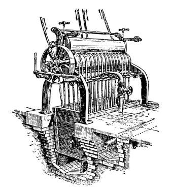 Bu örnekte işlev Mather Kier, vintage çizgi çizme veya oyma illüstrasyon temsil eder..