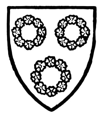 Hilton gümüş üç suportları ya da çelenk veya kırmızı gül, vintage çizgi çizme veya oyma illüstrasyon delik.