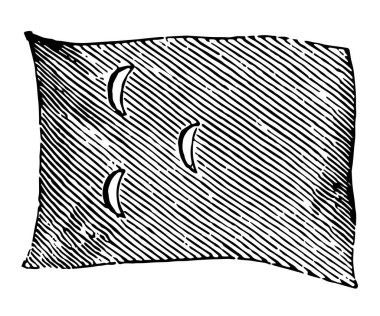 Fas, 1881, bu bayrak bayrak bayrak ve üçgen şekli, vintage çizgi çizme veya oyma illüstrasyon düzenlenmiş üç dikey hilal tüm çapraz çizgiler vardır 