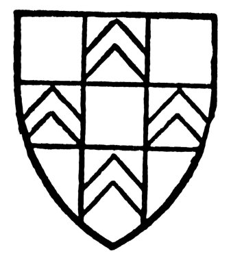 Whitegrave Staffordshire dokuz adet Azure, vintage çizgi çizme veya oyma illüstrasyon.