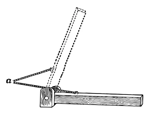 Cette Illustration Représente Comment Utiliser Oblique Pull Dessin Ligne Vintage — Image vectorielle