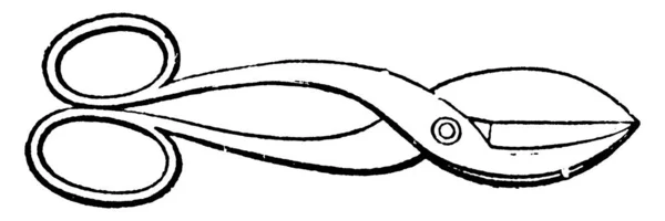 Esta Ilustración Representa Cizallas Chapa Metálica Que Utiliza Para Cortar — Archivo Imágenes Vectoriales