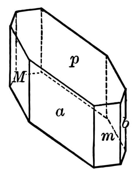 Este Diagrama Representa Chalcanthite Dibujo Línea Vintage Ilustración Grabado — Archivo Imágenes Vectoriales