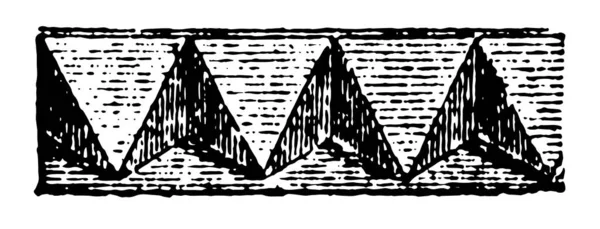 Motivo Românico Estão Moldagem Pirâmide Padrão Moeda Amarrada Moedas Roscadas —  Vetores de Stock