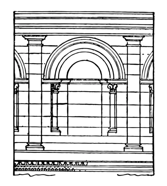 圣保罗 Noviomagus Tricastini 三城堡 误译它成法国 复古线条画或雕刻插图 — 图库矢量图片
