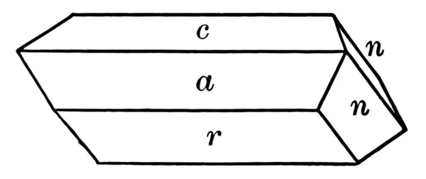 Este Diagrama Representa Epidote Desenho Linha Vintage Ilustração Gravura —  Vetores de Stock