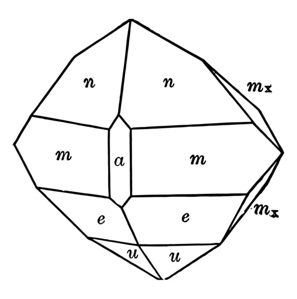 Dieses Diagramm Stellt Datolith Vintage Linienzeichnung Oder Gravierillustration Dar — Stockvektor