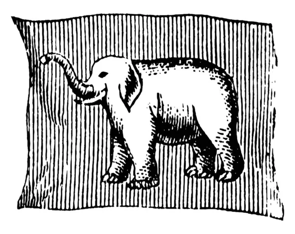 Drapeau Siam 1881 Drapeau Éléphant Face Treuil Milieu Drapeau Dessin — Image vectorielle