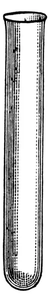 Tubo Teste Mostrado Aqui Desenho Linha Vintage Gravura Ilustração —  Vetores de Stock