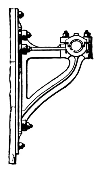 Soporte Pared Soporte Cesta Colgante Soporte Cortina Soportes Pared Dibujo — Archivo Imágenes Vectoriales