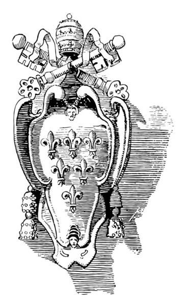 Павло Iii Здійснюється Папа Римський Vintage Малюнок Або Ілюстрація Гравіювання — стоковий вектор