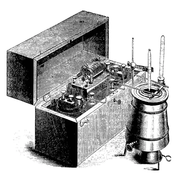 Cette Illustration Représente Testeur Saybolt Utilisé Pour Tester Kérosène Dessin — Image vectorielle