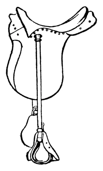 Esta Ilustração Representa Mcclellan Saddle Que Uma Sela Equitação Projetada —  Vetores de Stock