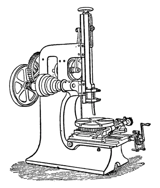 Questa Illustrazione Rappresenta Slotting Machine Che Utilizzato Tagliare Scanalature Fessure — Vettoriale Stock