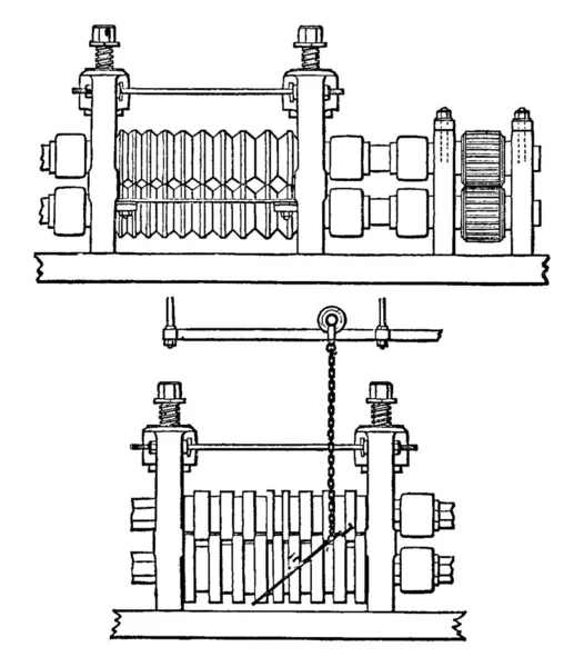 Иллюстрация Представляет Собой Два Высоких Поездов Два Вида Последовательностей Канавок — стоковый вектор
