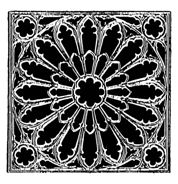 Tracery Adalah Pola Dominan Dari Jendela Dianggap Lebih Sederhana Dijauhi - Stok Vektor