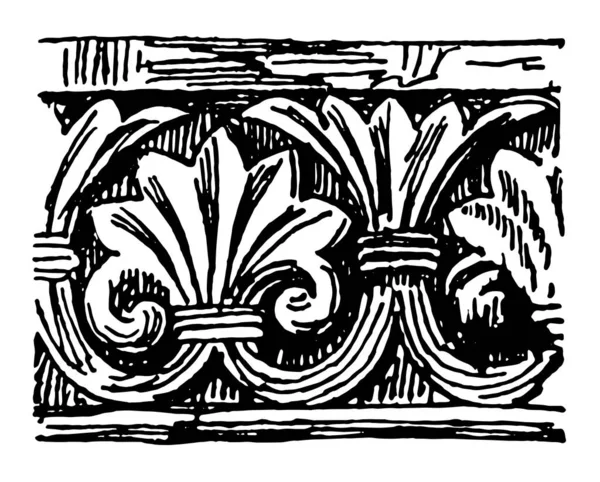 Romanesque Motive Est Groupe Sculpté 6Ème Fin 10Ème Siècle Style — Image vectorielle