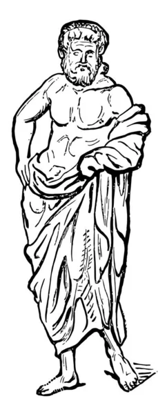 Χάλκινο Αγαλματίδιο Είναι Πιο Δημοφιλές Μέταλλο Για Γλυπτά Από Μέταλλο — Διανυσματικό Αρχείο