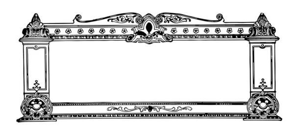 Bannière Ornée Ont Bonnes Textures Dans Bordure Dans Design Dessin — Image vectorielle