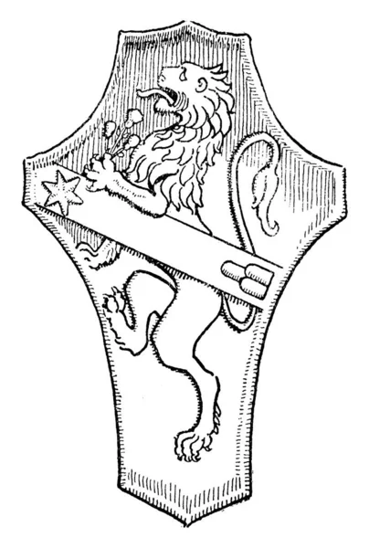 Sixtus Має Пов Язку Вінтажний Малюнок Лінії Або Гравюрну Ілюстрацію — стоковий вектор