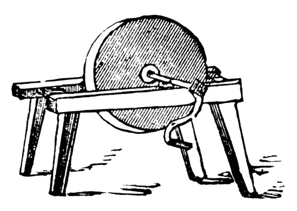 Denna Illustration Representerar Slipsten Som Rund Skärpning Stoneusedfor Slipning Eller — Stock vektor