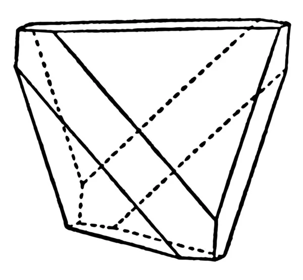 Dieses Diagramm Stellt Boracitkristall Vintage Linienzeichnung Oder Gravierillustration Dar — Stockvektor