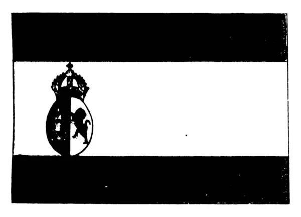 España 1923 Esta Bandera Tiene Tres Bandas Horizontales Rojo Parte — Vector de stock