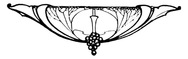 Květinové Struník Jako Loď Trojúhelníkový Design Vintage Kreslení Čar Nebo — Stockový vektor