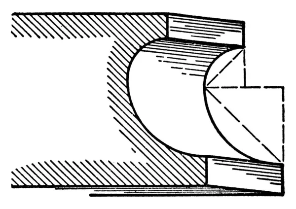 的一个罗马造型 一般应用在柱子的基础上 半径等于两次半径 复古线条画或雕刻插图 — 图库矢量图片