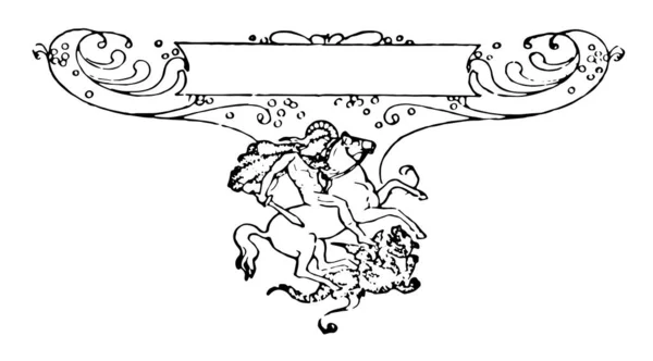 Cheval Cavalier Dans Cette Bannière Est Motif Unique Dessin Ligne — Image vectorielle