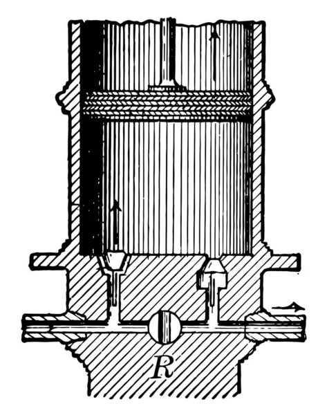 Condenserende Pomp Een Instrument Voor Het Comprimeren Van Een Gas — Stockvector