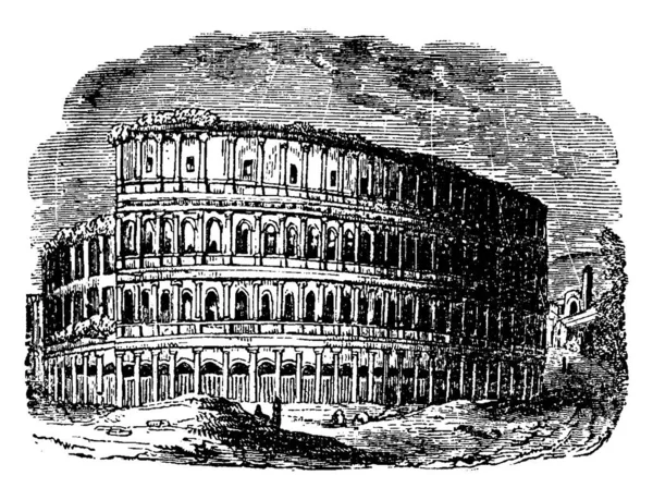 Anfiteatro Romano Roma Espaços Aéreos Com Assentos Elevados Usados Para — Vetor de Stock
