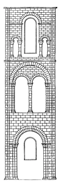 Arquitectura Sajona Comprende Toda Arquitectura Inglesa Anterior Estilo Gótico Caracterizada — Archivo Imágenes Vectoriales